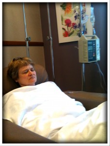Mom napping during chemo today